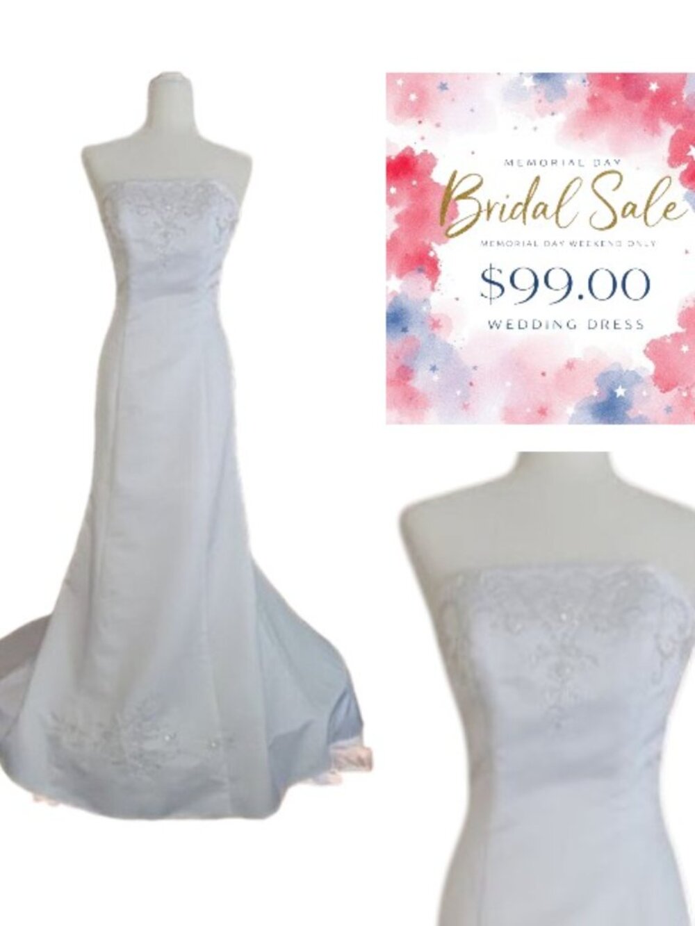 Davids Bridal Size 16 Wedding Dress, Veil, and Bridal Bag